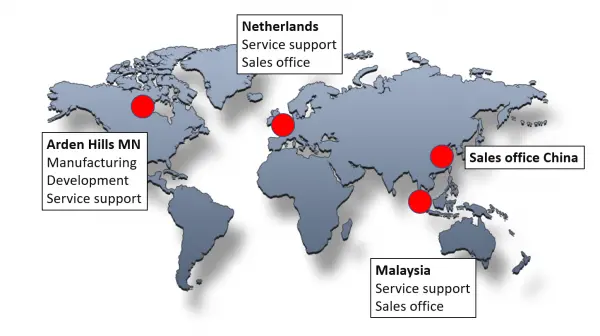 Map of Syagrus offices and support locations